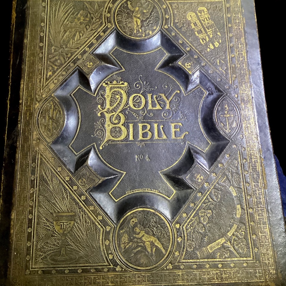 1881 self interpreting pictorial family Bible containing the old/ new testaments